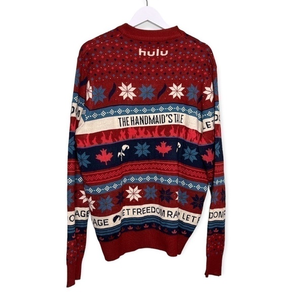 NWT Hulu The Handmaid’s Tale Let Freedom Rage Christmas Holiday Sweater Size‎ XL - Picture 3 of 11